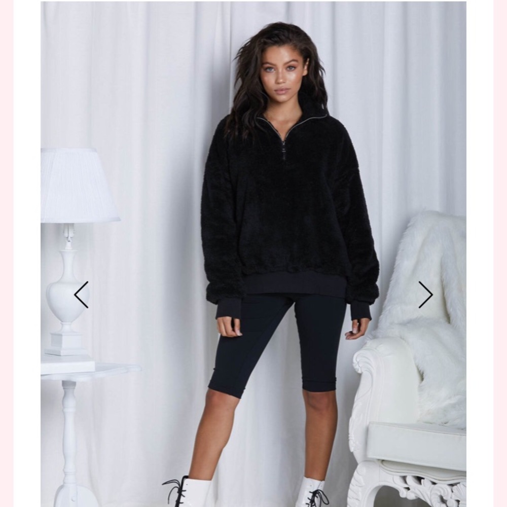 Hold Me Black Teddy Sweater